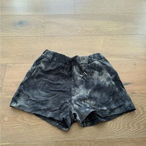 Tie-Dye Black and Gray Shorts